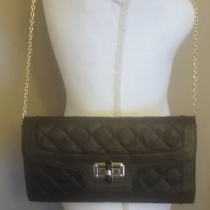 Miztique black quilted clutch